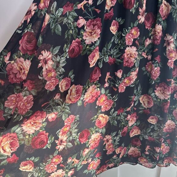 Gal Meets Glam Ashlynn floral print chiffon maxi Size 4 (q1) - Picture 4 of 9